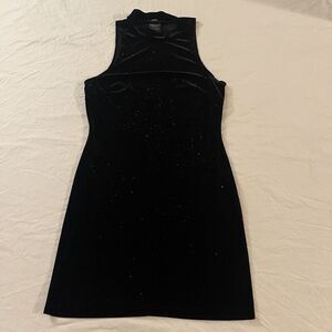 Windsor‎ Black Glitter Mini Dress Size Large Women's